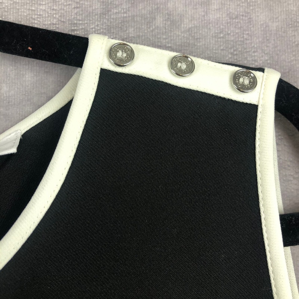 Calvin‎ Klein Womens Top Sleeveless Black W/White Trim Career Office Size Medium - Picture 3 of 9